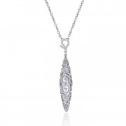 Chalcedony Diamond Pendant