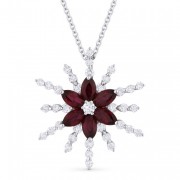 RUBY FLOWER STAR NECKLACE