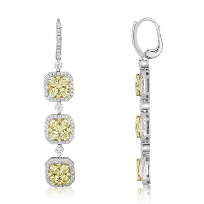 3 tier diamond earrings