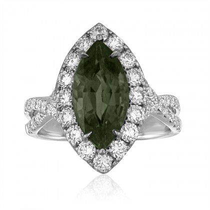 green sapphire marquise ring